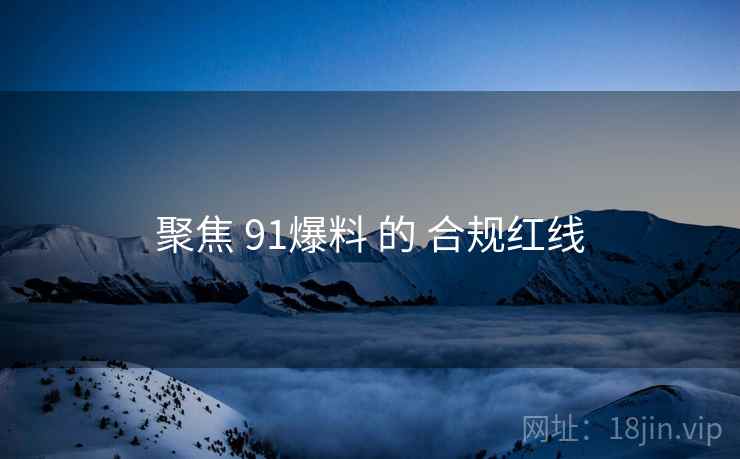聚焦 91爆料 的 合规红线