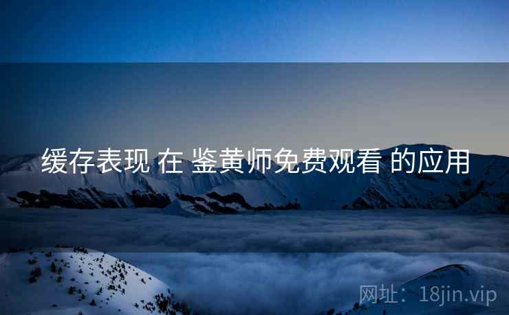 缓存表现 在 鉴黄师免费观看 的应用