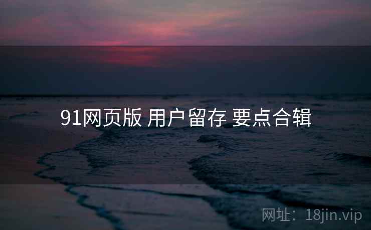 91网页版 用户留存 要点合辑