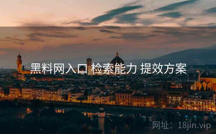 黑料网入口 检索能力 提效方案